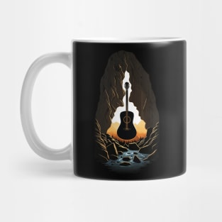 Retro Guitar Gift Guitarist Rock Concert Festival Guitar Mug